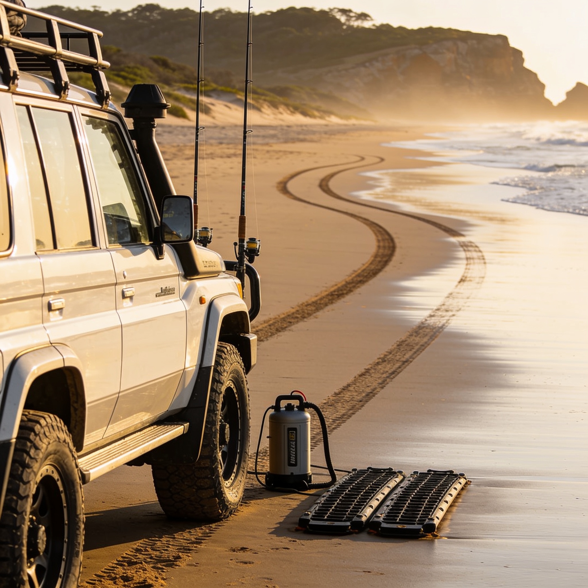 4WD Beach Driving for Anglers: Tyre Pressures, Tides and Recovery Gear 4WD Beach Driving for Anglers: Tyre Pressures, Tides and Recovery Gear