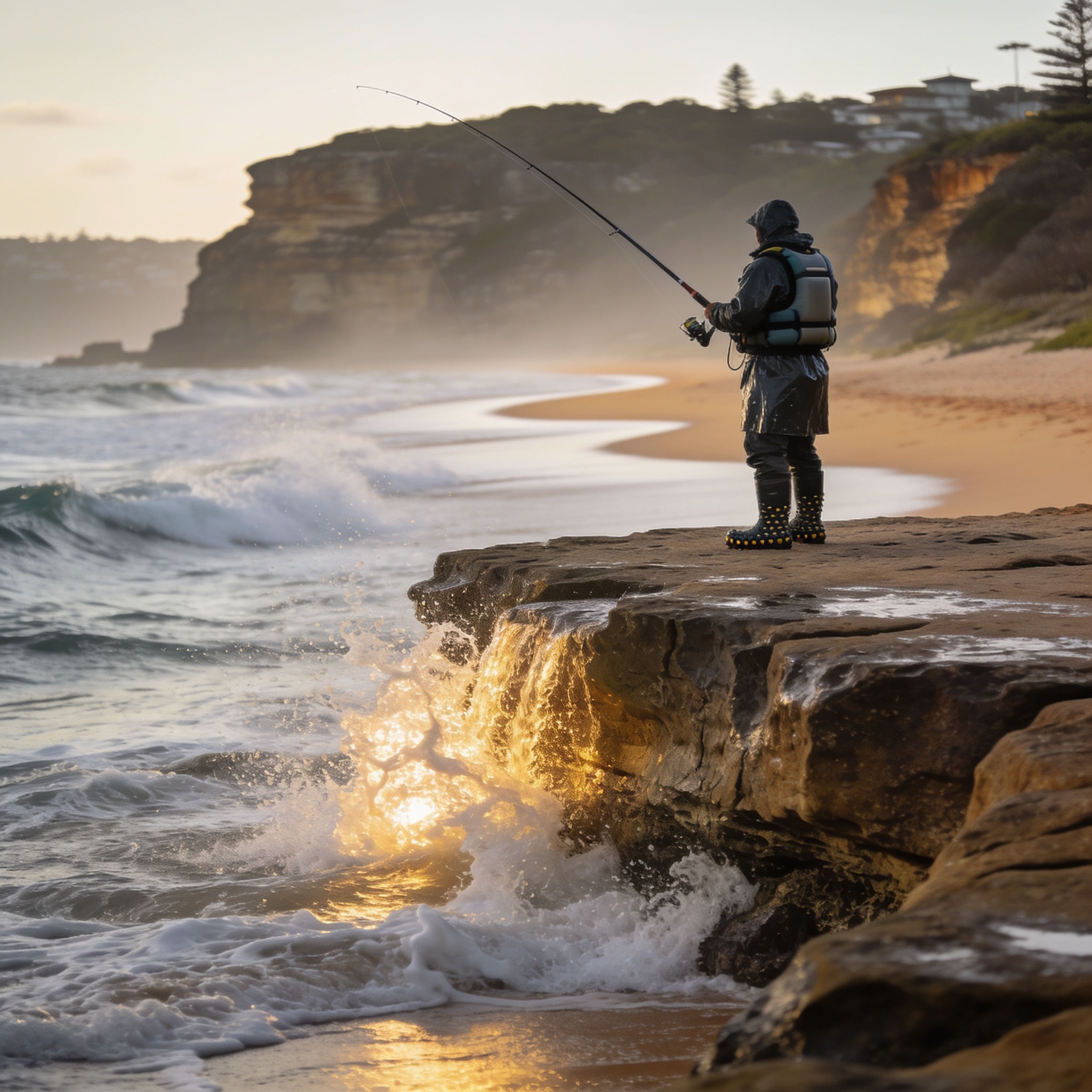 Rock and Ledge Fishing Beside the Beach: Life Jackets, Cleats and King Waves